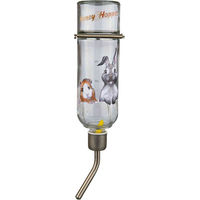 Produktbild von Trixie Honey & Hopper Trinkflasche aus Glas für Kaninchen und Meerschweinchen Transparent - 500 ml