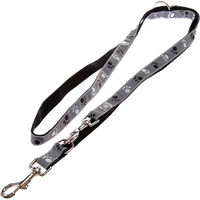 Produktbild von Trixie Hund Set aus reflektierendem Halsband Pfoten Silver Reflect und Nylon Führleine in Silber Grau
