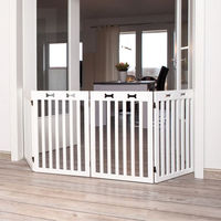 Produktbild von Trixie Hunde-Absperrgitter aus MDF 4-teilig weiß stufenlos verstellbar für Welpen und Hunde 60-160 x 75 cm