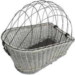 Trixie Hunde-Fahrradkorb aus Weide und Metall mit Gitter für kleine Rassen Grau 35 x 49 x 55 cm – Bild 1 von 10