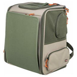 Produktbild von Trixie Hunde Rucksack Rocco beige olivgrün aus Polyester 40 x 42 x 30 cm