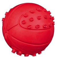 Produktbild von Trixie Hundeball aus Naturkautschuk mit Quietschefunktion 6 cm bunt - 6 cm