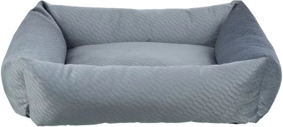 Trixie Hundebett Alena rund blau-grau mit Samtbezug 50 cm – Bild 1 von 6