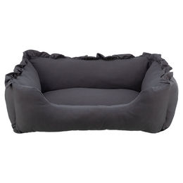 Produktbild von Trixie Hundebett Amelie aus Baumwolle dunkelgrau 60 x 50 cm