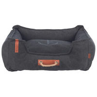 Produktbild von TRIXIE Hundebett BE Nordic Föhr in Schwarz 80x60 cm mit Tragegriff und waschbarem Polyester