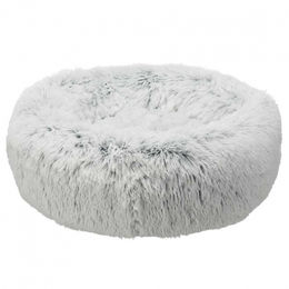 Trixie Hundebett Harvey rund weiß-schwarz Ø 80 cm mit Langhaar-Plüsch – Bild 1 von 13