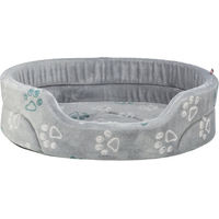 Produktbild von Trixie Hundebett Jimmy Soft oval aus Plüsch Grau Größe S 55 x 45 cm