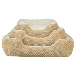 Trixie Hundebett Kaline Mio in Braun/Beige mit Softplüsch 80 x 65 cm – Bild 1 von 8