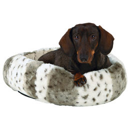 Trixie Hundebett Leika aus Plüsch in Beige und Weiß Durchmesser 50 cm – Bild 1 von 1