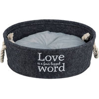 Produktbild von Trixie Hundebett Lian aus Filz Grau Durchmesser 45 cm für große Rassen
