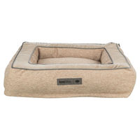 Produktbild von Trixie Hundebett Liano eckig aus Webstoff und Samt in Beige 60 x 50 cm