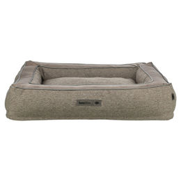 Produktbild von Trixie Hundebett Liano eckig aus Webstoff und Samt in Taupe 120 x 90 cm