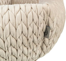 Trixie Hundebett Livia rund Beige für kleine Hunde und Welpen Durchmesser 50 cm – Bild 1 von 3
