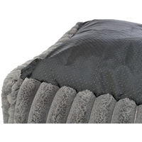 Produktbild von Trixie Hundebett Lonni Grau 100x70 cm Eckiges Kuschelbett aus Cordplüsch für große Hunde