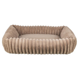 Trixie Hundebett Lonni Korb aus Cordplüsch in Braun für große Hunde 100 x 70 cm – Bild 1 von 13