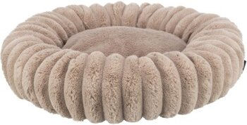TRIXIE Hundebett Lonni rund in Braun mit Samtbezug Größe S 50 cm - 50 cm – Bild 1 von 5