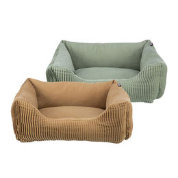 Trixie Hundebett Marley eckiger Hundekorb aus Baumwolle Beige Gelb Größe S für kleine Hunde und Welpen – Bild 1 von 13