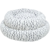 Produktbild von Trixie Hundebett Mila rund aus Plüsch weiß-grau ø 60 cm