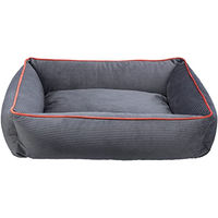 Produktbild von TRIXIE Hundebett Romy Hundekissen aus Cord in Grau für kleine Hunde und Welpen 55 x 45 cm - 2 m