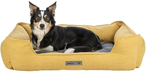 TRIXIE Hundebett Talis für mittelgroße Hunde in Gelb/Grau aus Polyester – Bild 1 von 4