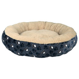 Produktbild von Trixie Hundebett Tammy aus Plüsch blau/beige Durchmesser 70 cm