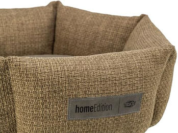 TRIXIE Hundebett Viviana rund in Braun mit Samtbezug Durchmesser 50 cm für kleine Hunde und Welpen – Bild 1 von 3