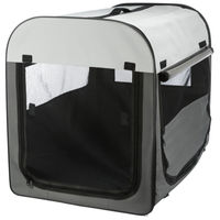 Produktbild von Trixie Hundebox Basic Transportbox aus Polyester Grau 55 x 65 x 80 cm