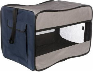 TRIXIE Hundebox Twister Transportbox aus Polyester Blau Grau S/M – Bild 1 von 13