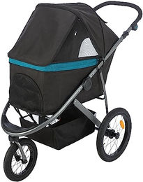 Trixie Hundebuggy für mittlere Rassen in Schwarz/Petrol aus Polyester – Bild 1 von 11