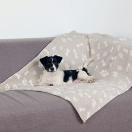 Trixie Hundedecke Kenny aus Plüsch Beige 100 x 75 cm - 100 cm – Bild 1 von 3