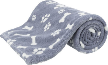 Trixie Hundedecke Kenny aus Plüsch Blau Grau 75 x 50 cm – Bild 1 von 5