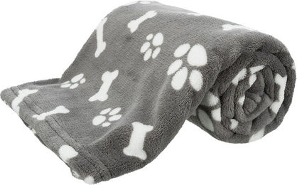 Trixie Hundedecke Kenny aus Plüsch Grau L 75 x 50 cm – Bild 1 von 11