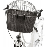 Produktbild von TRIXIE Hundefahrradkorb vorne aus Polyrattan in Grau oder Schwarz 44x34x41cm - 1 Stk.