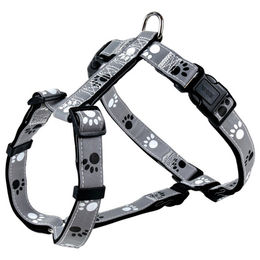 Trixie Hundegeschirr Silver Reflect aus Nylon in Schwarz Silber Grau Größe S-M – Bild 1 von 3