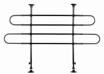 Trixie Hundegitter Auto-Schutzgitter gewinkelt aus Metall Schwarz 85-140 x 75-110 cm – Bild 1 von 7