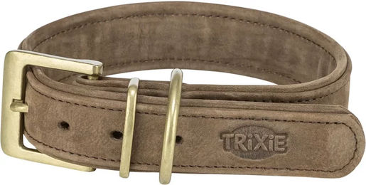 Produktbild von Trixie Hundehalsband aus echtem Leder in Braun Größe L
