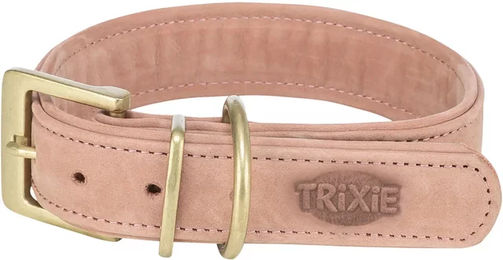 Produktbild von Trixie Hundehalsband aus echtem Leder in Rosa Größe M/L