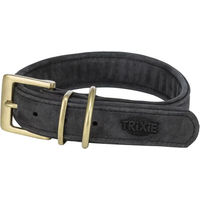 Produktbild von Trixie Hundehalsband aus echtem Leder in Schwarz Größe XS