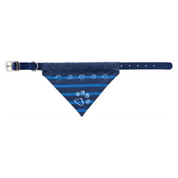 Produktbild von Trixie Hundehalsband aus Polyester mit Tuch in Indigo Blau Größe M-L - 1 Stk.