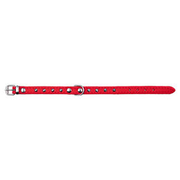 Produktbild von Trixie Hundehalsband Basic Nieten aus Leder Rot Größe M-L