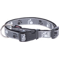 Produktbild von Trixie Hundehalsband Silver Reflect aus Nylon in Schwarz/Silbergrau Größe M-L