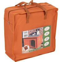 Produktbild von Trixie Hundehütte Classic Natura Flachdach aus Holz mit Isolierung Grau Größe S-M