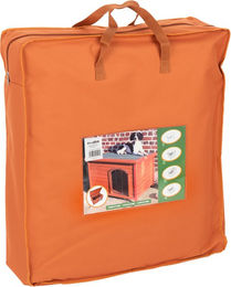 Produktbild von Trixie Hundehütte Classic Natura Flachdach-Hütte aus Holz mit Isolierung Größe L B 105 x T 63 x H 66 cm wasserdicht