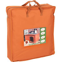 Produktbild von Trixie Hundehütte Classic Natura Flachdach-Hütte aus Holz mit Isolierung Größe L B 105 x T 63 x H 66 cm wasserdicht
