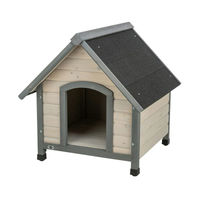 Produktbild von Trixie Hundehütte Cottage aus Holz mit Satteldach in Grau