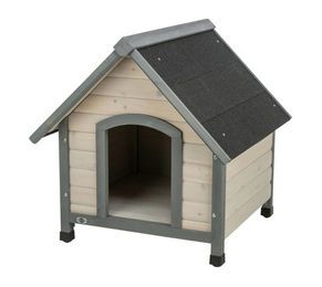 Trixie Hundehütte Cottage Satteldach aus Holz in Grau Größe M – Bild 1 von 4