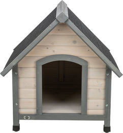 Trixie Hundehütte Cottage Satteldach aus Holz in Grau S–M – Bild 1 von 4