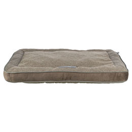 Produktbild von Trixie Hundekissen Liano eckig aus Webstoff und Samt in Taupe 80 x 60 cm