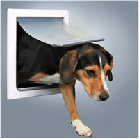 Produktbild von Trixie Hundeklappe 2-Wege Freilauftür mit Tunnel aus Kunststoff Weiß M-XL waterproof