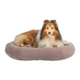 Produktbild von Trixie Hundekorb Talia Oval aus Velours in Braun und Grau 120 x 95 cm